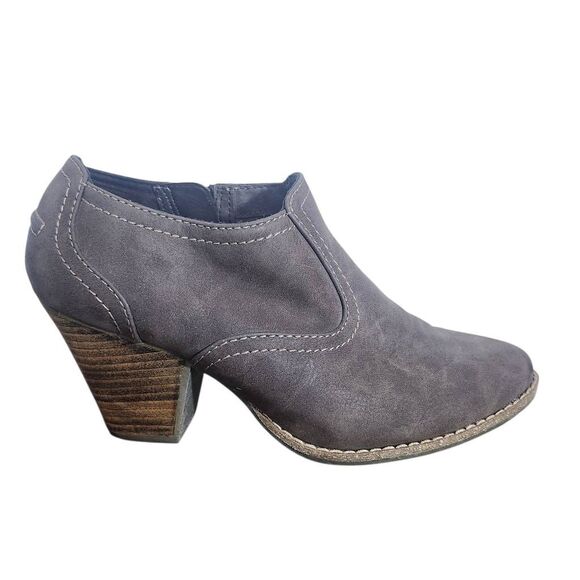 Dr. Scholl's Gray Codi Booties Size 7.5 Gray Booties with Stacked Heels - Picture 1 of 11